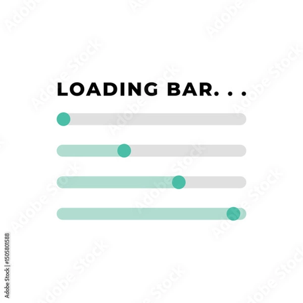 Fototapeta Loading bar. Download progress loader.