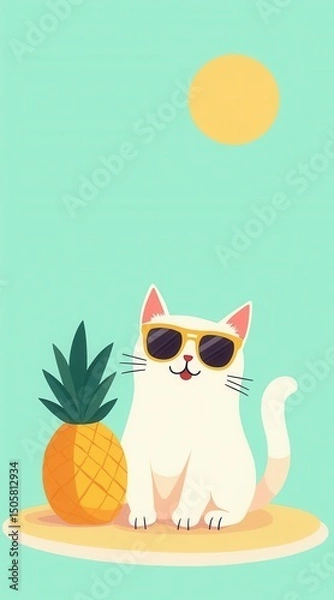 Obraz Cool Cat on a Summer Day