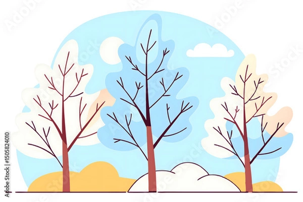 Obraz autumn landscape with tree