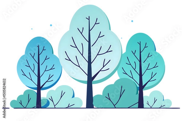 Obraz set of trees
