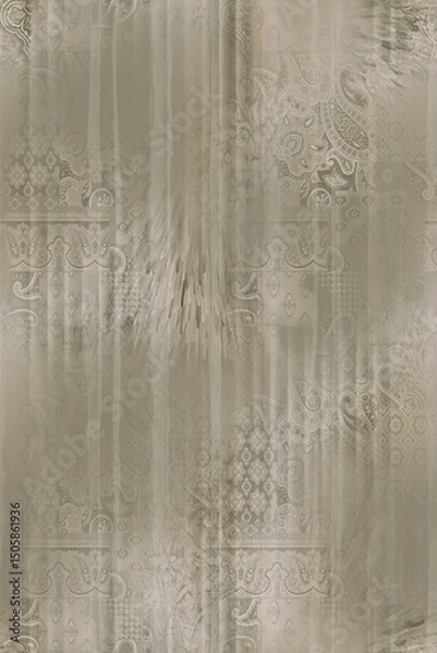 Obraz beautiful seamless abstract geometric background dusty color pattern design