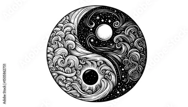 Obraz yin yang symbol