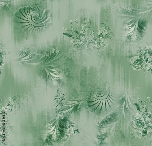 Obraz beautiful seamless abstract geometric background dusty color pattern design