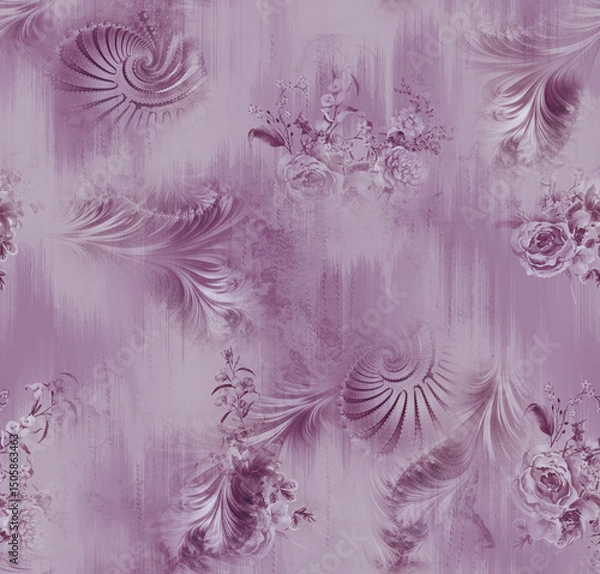 Obraz beautiful seamless abstract geometric background dusty color pattern design