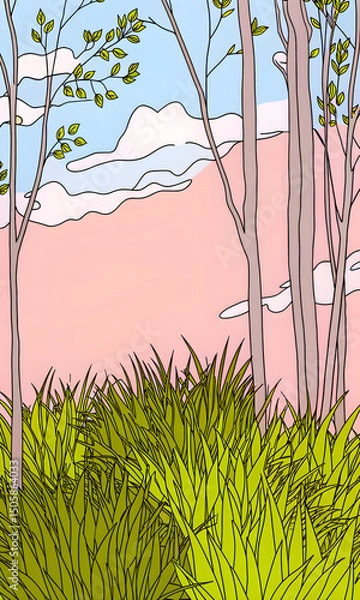 Obraz vector illustration of a tree