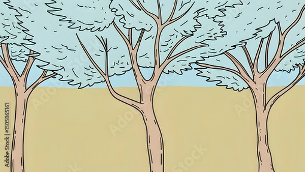 Obraz vector illustration of a tree