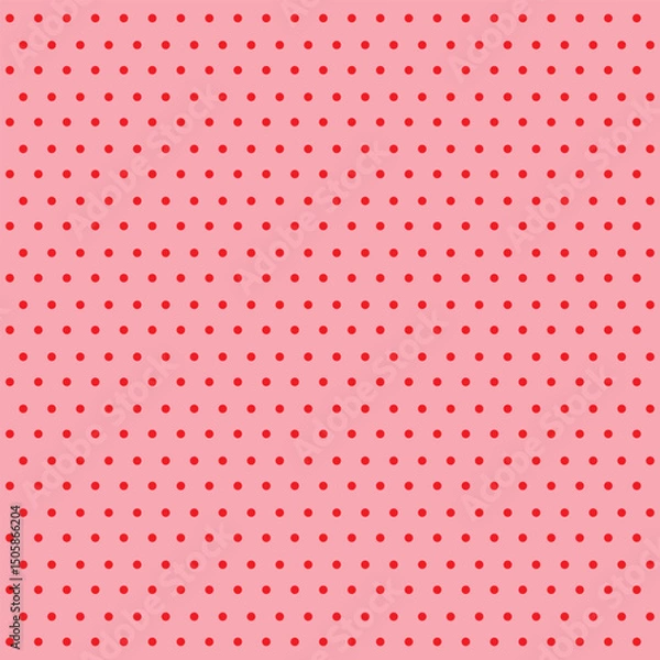 Fototapeta red polka dot on pink background. seamless white polka dot pattern on pink background eps10