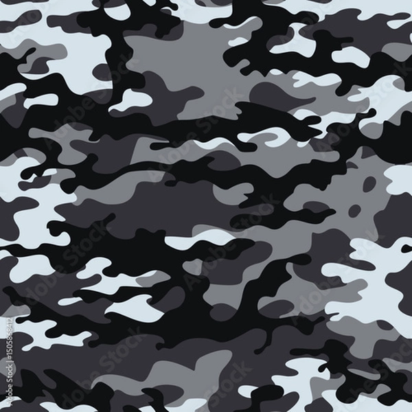 Fototapeta 
seamless camouflage gray pattern vector classic illustration