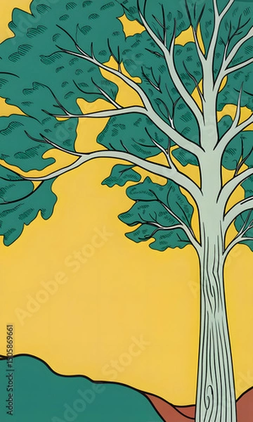 Obraz autumn leaves on a tree
