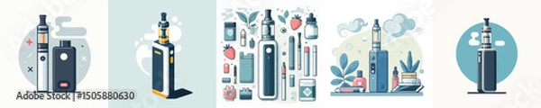 Fototapeta vector of a electric cigarette
