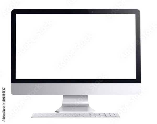 Obraz Blank iMac Screen Vector: White Background Illustration