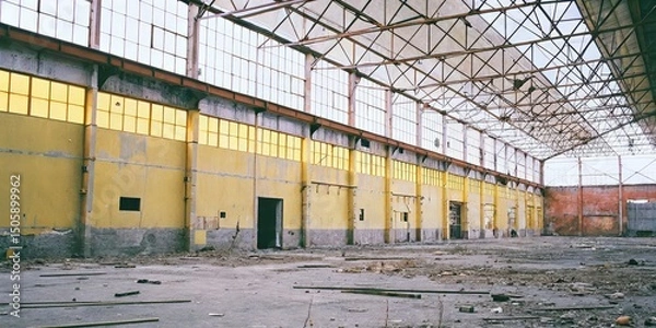 Obraz Derelict Industrial Building Interior