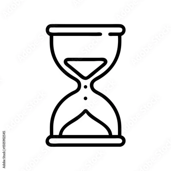 Fototapeta Hourglass timer icon on transparent background for web and graphic design