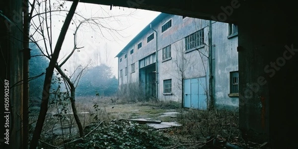 Obraz Abandoned Building Exterior View