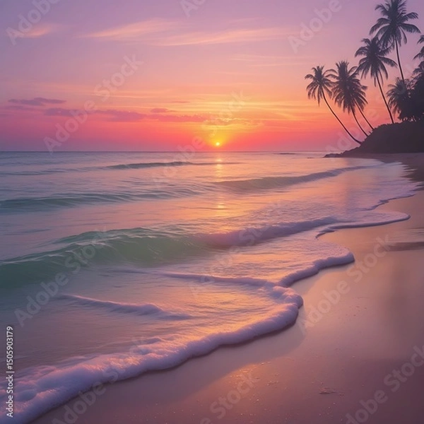 Obraz Idyllic beach scene