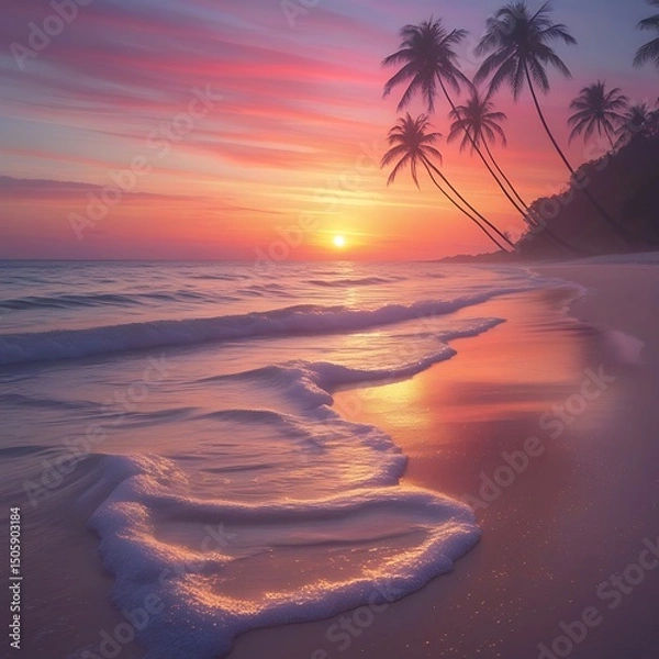 Obraz Idyllic beach scene