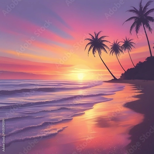 Obraz Idyllic beach scene