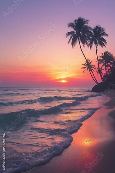 Obraz Idyllic beach scene