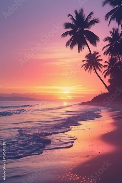 Obraz Idyllic beach scene