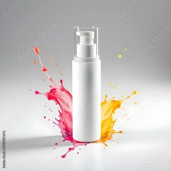 Fototapeta mockup boottle on white background