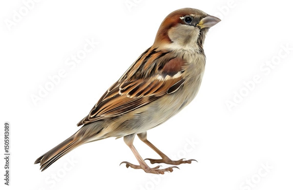 Fototapeta Sparrow isolated on transparent background