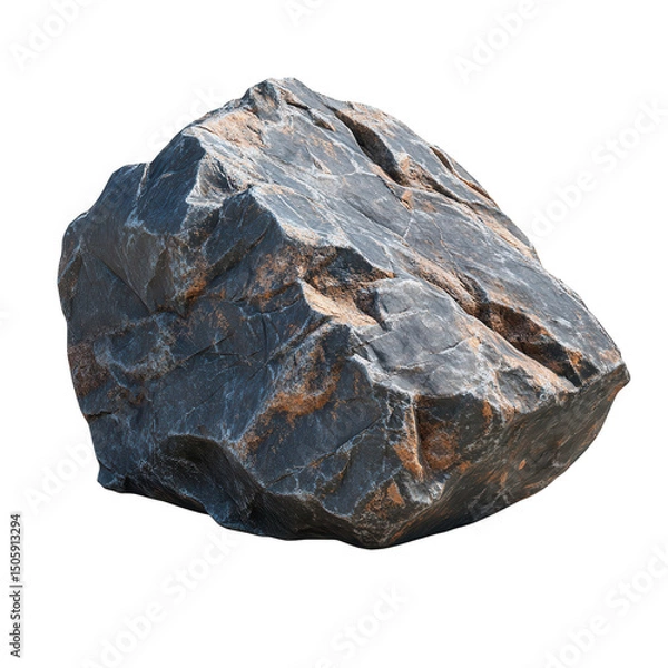 Obraz A rugged weathered rock stands alone symbolizing strength and resilience on transparent background