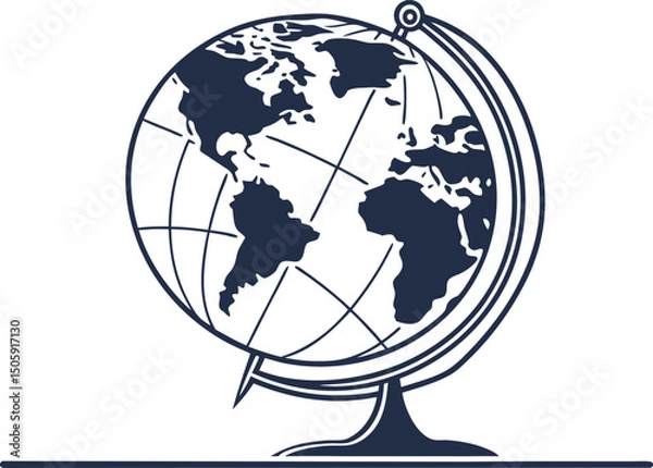 Fototapeta globe on white