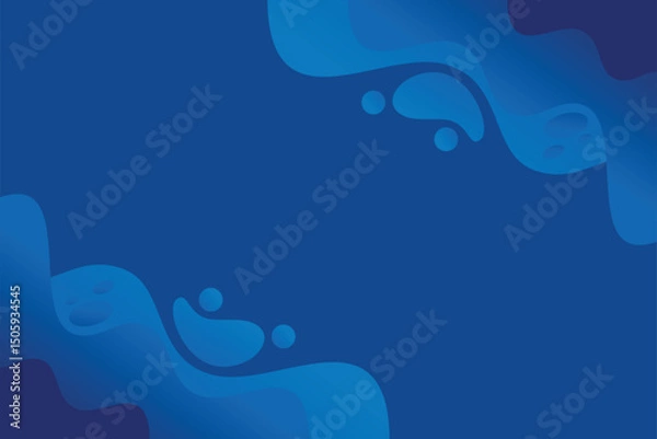 Fototapeta Flat blue abstract background