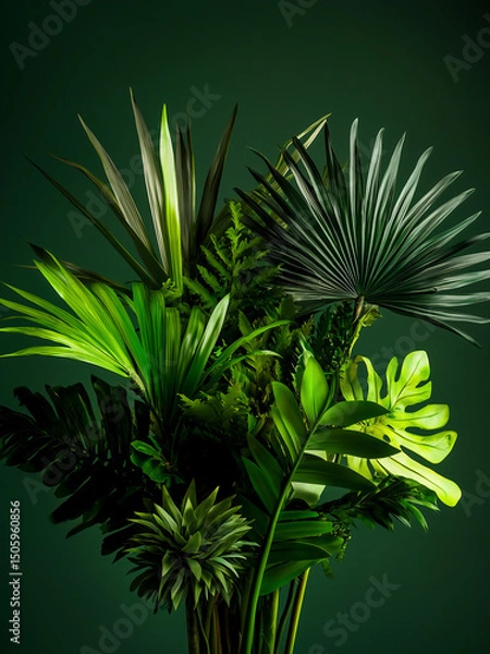 Fototapeta Pre-historical plants, arranged in a sculptural, surreal composition