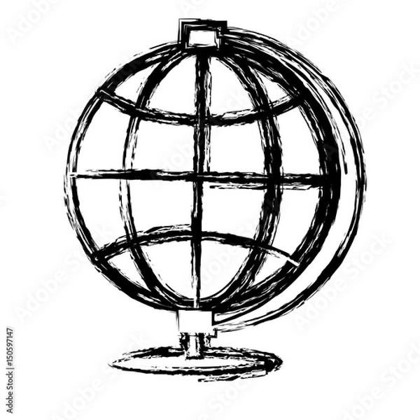 Obraz geography tool icon over white  background. vector illustration