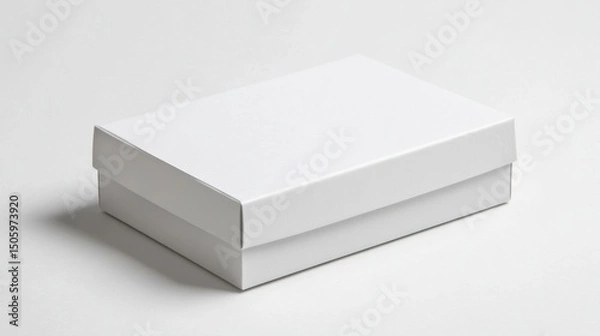 Obraz a white box with a lid on a white surface