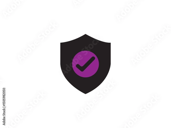 Fototapeta Shield with check mark icon design 