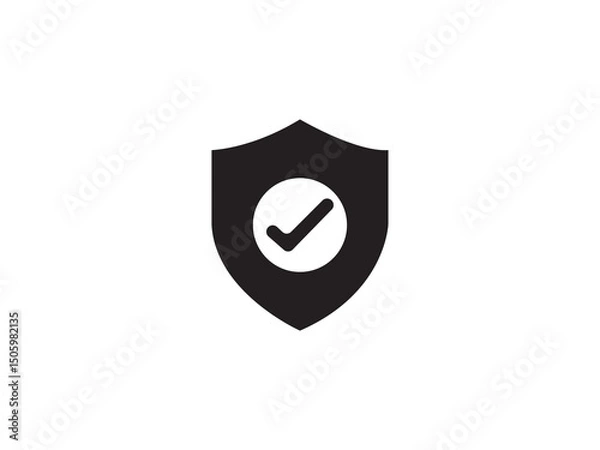 Fototapeta Shield with check mark icon design 