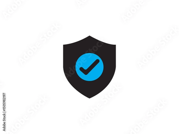 Fototapeta Shield with check mark icon design 