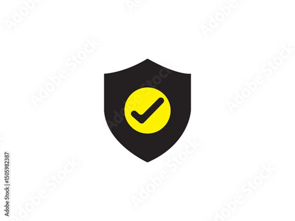 Fototapeta Shield with check mark icon design 