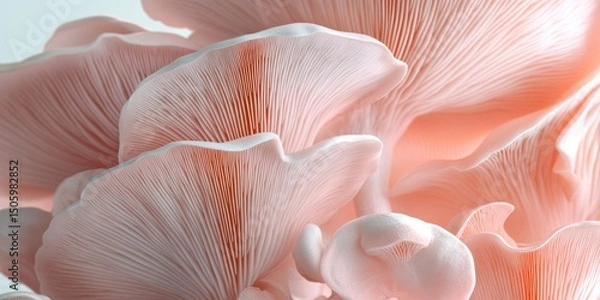 Obraz Pink Mushroom Cluster Close Up