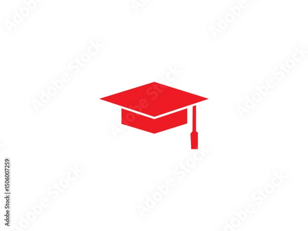 Fototapeta Graduation cap icon and illustration design vector design 