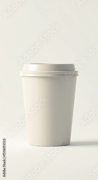 Fototapeta empty blank coffee cup container ready for mockup