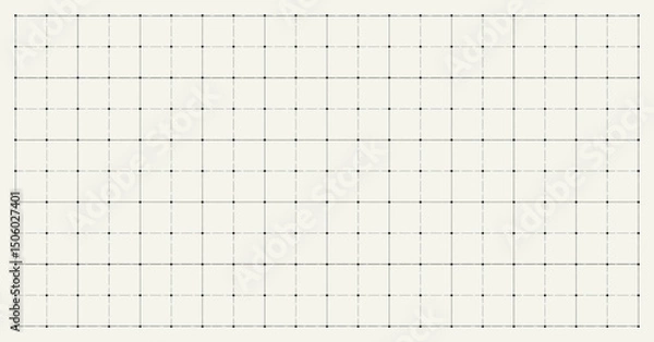 Obraz White grid paper background. Blueprint base, notebook sheets, paper for school notes. Background with grid. Editable stroke	