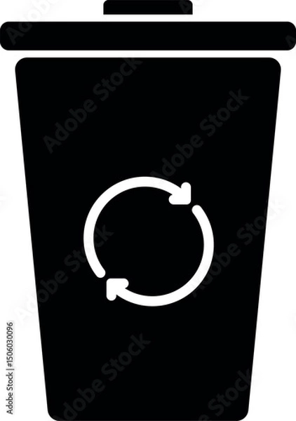 Obraz Trash icon vector illustration  template for many purpose. Isolated on white background. Art & Illustration