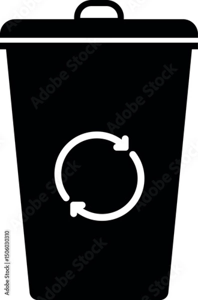 Obraz Trash icon vector illustration  template for many purpose. Isolated on white background. Art & Illustration