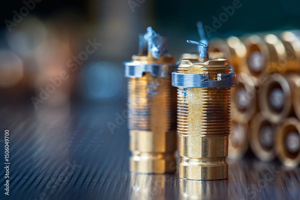 Obraz Electronics recycling, recovery of precious metals from used connectors and components