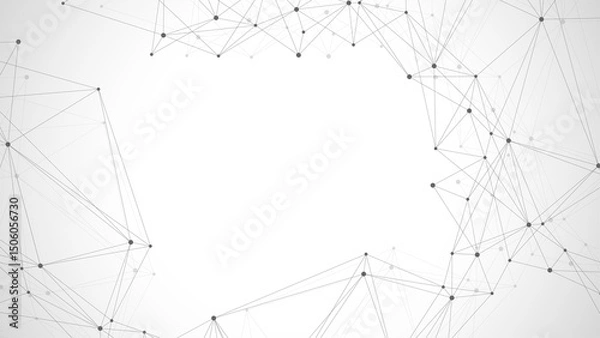 Obraz Global network connection concept. Big data visualization. Social network communication in the global computer networks. Internet technology. Business. Science, illustration