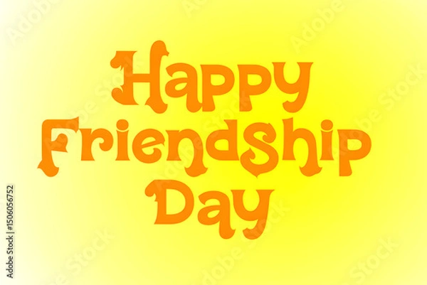 Obraz Happy Friendship Day: Greetings Card Design & Yellow Background