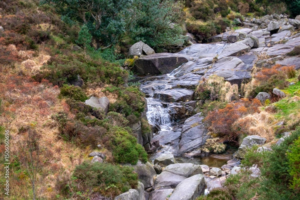 Fototapeta Mourne Mountains in Newcastle, Northern Ireland. View on Mountain, Forest and Irish Sea from above
