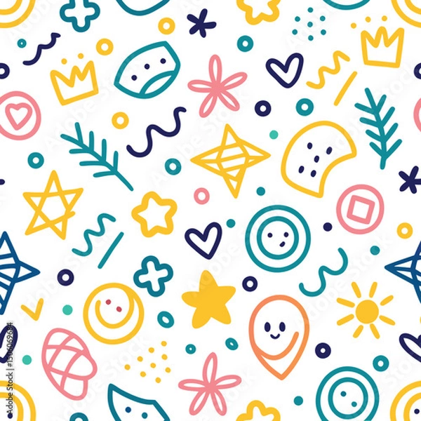 Fototapeta Abstract Colorful Childlike Pattern