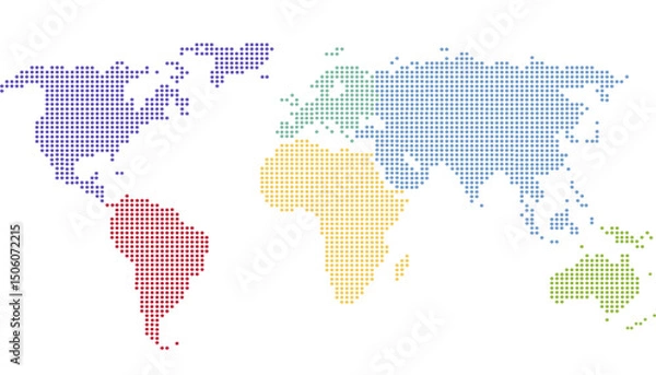 Obraz Dotted color world map vector