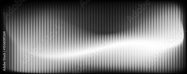 Fototapeta Modern abstract background with vertical lines, soft gradient in black and white tones. Smooth and flowing aesthetic, fractal glass gradient background