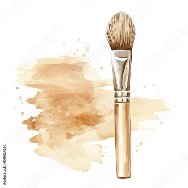 Fototapeta Foundation, watercolor vector, high quality, isolated on a white background.