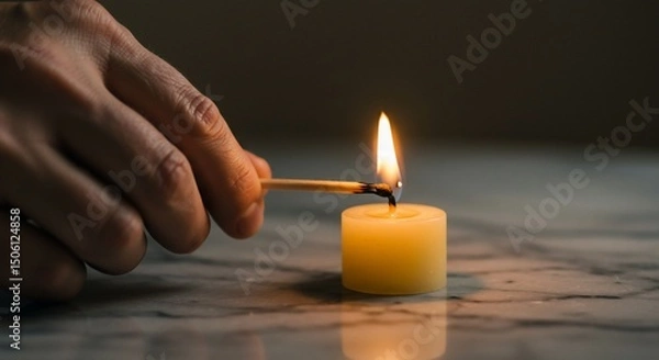 Fototapeta Lighting a Candle